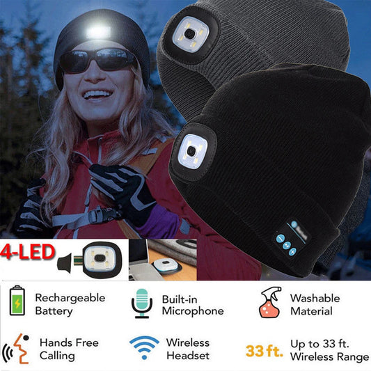 Gorro Bluetooth con Linterna LED